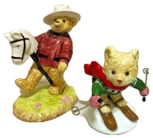2 Bialosky & Friends Hummelwerk Andrew Cowboy Skiing Bear Figurine 1984 - Picture 1 of 11