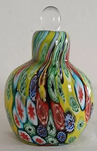 Bottiglia Profumo Vetro Multicolore Millefiori Alta 4,7 - Foto 1 di 24