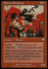 MTG magic cards 2x x2 Light Play, English Shivan Emissary Invasion