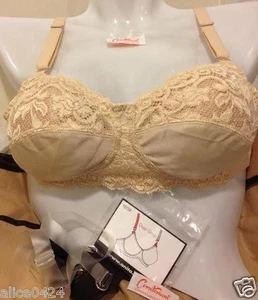 Sujetador de encaje beige Airway 55335 38,40,42,44 excelente ajuste correas de 3 vías NUEVO halter - Imagen 1 de 17