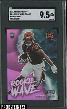 2021 Panini Playoff Rookie Wave Pink Prizm Ja'Marr Chase Bengals RC SGC 9.5