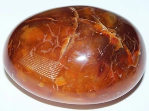 Gallet cornalina pulido de Madagascar / piedra de masaje / 2,64" (67 mm) 5,9 oz / 1893 - Imagen 1 de 12