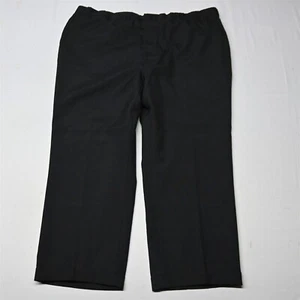 Vtg John Alexander HartMarx 42x29 Black Flannel Merino Wool Mens Dress Pants - Picture 1 of 9
