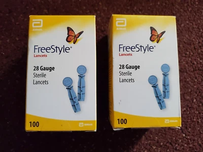 200 ланцетов Abbott FreeStyle (2 коробки по 100 шт.) срок годности 2027-09-30 новые в коробке - Изображение 1 из 2