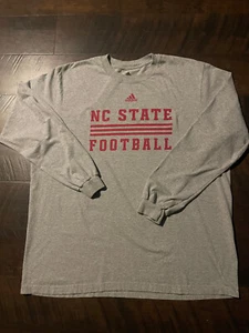 NC State Shirt Mens 3XL Gray Red Wolfpack NCSU Adidas - Picture 1 of 7