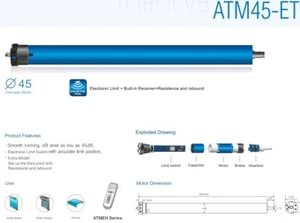 #1 Awning Replacement universal motor AC 110V 50Nm+Remote , No Hand Crank-ALPINA - Picture 1 of 9