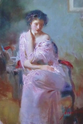 PINO Daeni SUBLIME BELLEZA ADORNADO A MANO FIRMADO Lienzo Romántico Impresionista Foto 1 de 4