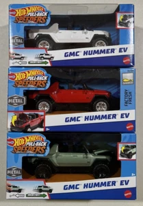 NEW 2024 Hot Wheels Pull-Back Speeders HUMMER RED, WHITE & MINT GREEN LOT 3 - Picture 1 of 3
