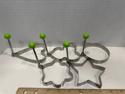 Molde de anel de panqueca de aço inoxidável ovo frito 5 peças ferramentas de cozinha - Imagem 1 de 4