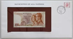 Belgium 1981 50 Francs Bank notes of all nations. 6 Francs stamp RC0505 combine - Picture 1 of 2
