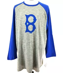BROOKLYN DODGERS Majestic Cooperstown Hombre Camiseta Raglan Talla XLT ALTA NUEVA * - Imagen 1 de 11