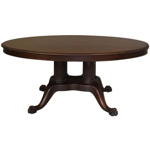 Antique Oval Mahogany Ball and Claw Table #21621 Cover