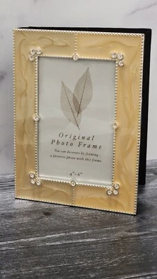 Álbum de fotos 4x6 piedras preciosas blancas amarillas resistente al deslustre y pulido a mano Foto 1 de 3