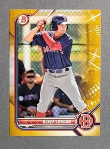2022 Bowman Prospects Blaze Jordan Gold /50 - Picture 1 of 2