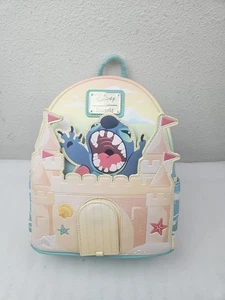 LOUNGEFLY DISNEY MINI RUCKSACK LILO & STITCH SANDCASTLE BEACH SURPRISE NEU - Bild 1 von 9
