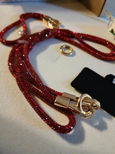 2 pièces bandoulière et bracelet pour téléphone portable, attache paillettes cristal strass bling - Photo 1 sur 5
