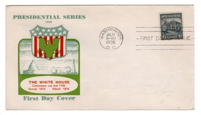 #809 Presidential Series 4 1/2c White House 1938 FDC - #28 Multnomah - Image 1 of 2