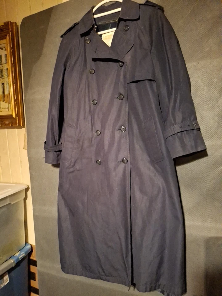 Towne от London туман женщин синий Тренч с съемной подкладкой, размер 8 Reg - Изображение 1 из 4