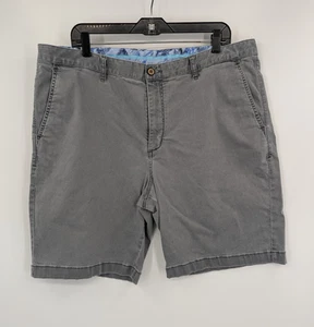 Tommy Bahama Shorts Mens 40 Gray Boracay Stretch Cotton Lyocell Blend Chino EUC - Picture 1 of 8