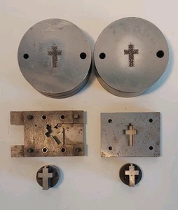 Juego de herramientas y troqueles para acuñar troqueles formadores de cruz señores oración colgante - Imagen 1 de 4