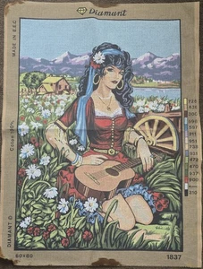 Needlepoint tapestry painted canvas C1837 - Gypsy Girl (24"x32") - Picture 1 of 1