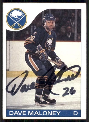 1985-86 Topps #89 Dave Maloney - On Card Auto - Image 1 of 2