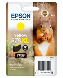 Epson Squirrel Singlepack Yellow 378XL Claria Photo HD Ink - Afbeelding 1 van 2