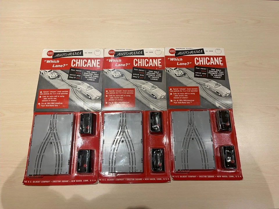 Gilbert American Flyer Auto-Rama "Which Lane" Chicane Set No.  19228 Foto 1 de 1