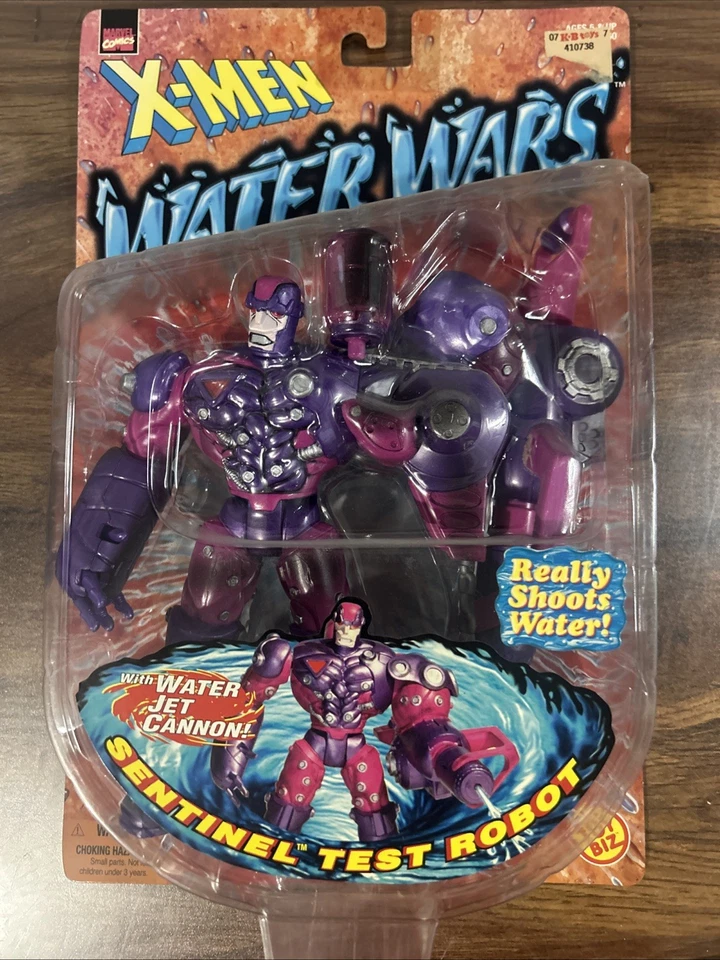 X-men Water Wars Sentinel Test Robot 6"in Figure W/water Jet Cannon 1997 Toy Biz