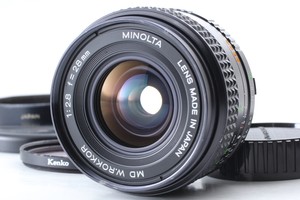 [Exc+5 w / Hood] Minolta MD W.Rokkor 28mm f2.8 MF Wide Angle Lens From JAPAN