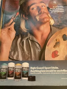 1991 Original Print Ad Of Hulk Hogan For Right Guard   Very Young. Free Shipping - Picture 1 of 3