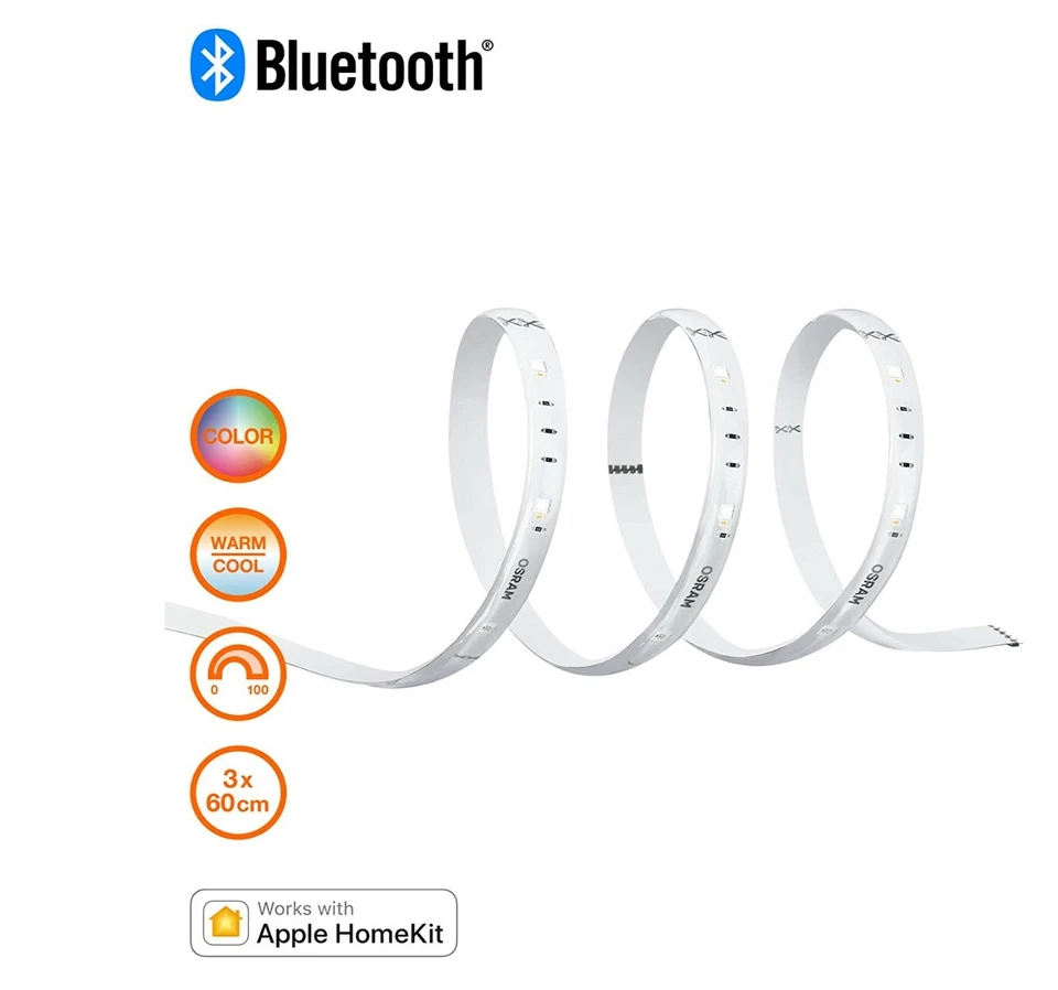 OSRAM Smart+LED-Stripes 180cm  RGBW/white dimm.Bluetooth Apple EEK:G(Spektr.A-G) - Bild 1 von 4