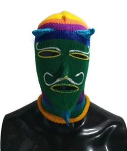 Máscara unisex de tela de lana multicolor para Halloween - Imagen 1 de 7