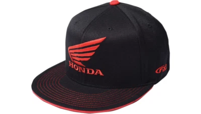 NEW FACTORY EFFEX 17-88390 Honda Wing Flexfit Hat - Black/Red - S/M - MOTORCYCLE - Image 1 of 2