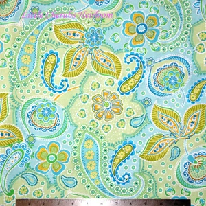 Fantasia Floral Paisley Blue Fabric - Picture 1 of 1