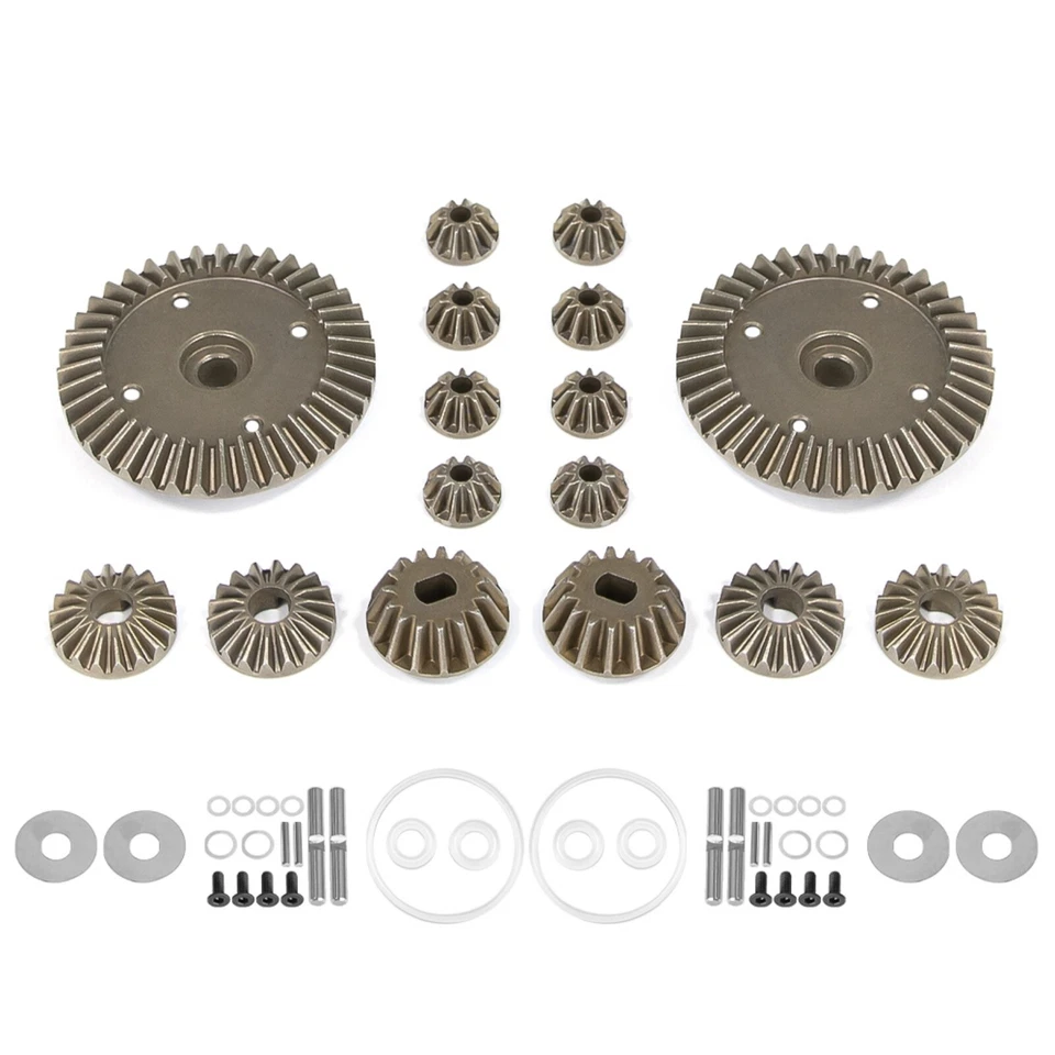 Juego de engranajes diferenciales delanteros y traseros para 1/10 Tamiya XV-02 TT-02 MB-01 XM-01 BT-01 Foto 1 de 4