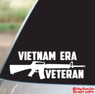 VIETNAM ERA VETERAN Vinyl Decal Sticker Car Window Bumper US Military Combat War - Image 1 of 4