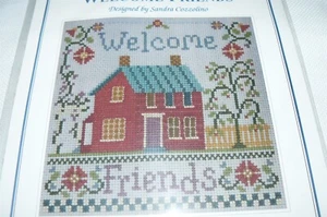 Design Connection Counted Cross Stitch Kit Welcome Friends K8-1088 NEW - Imagen 1 de 2