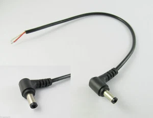 CCTV DC Power Plug Jack Connector 5.5x2.5mm Male Right Angle Cord Cable 30cm/1ft - Picture 1 of 2