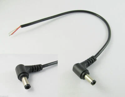 CCTV DC Power Plug Jack Connector 5.5x2.5mm Male Right Angle Cord Cable 30cm/1ft - Image 1 of 2