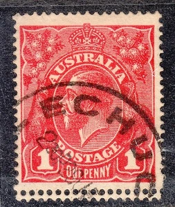 KGV 1d RED WITH DOUBLE PERFS AND RUN N VARIETRY SINGLE WMK FU - Picture 1 of 2