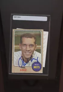 Phil Linz 1968 Topps New York Mets signed EX Beckett auth #594 - Picture 1 of 2