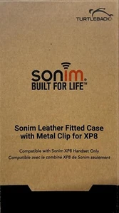 Sonim XP8 Leather Vertical Phone Holster Pouch Case, Metal Belt Clip - Picture 1 of 3