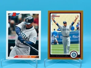 2010 Bowman KEN GRIFFEY JR GOLD Parallel #40 + Throwback BT62 • Mariners HOF - Picture 1 of 2