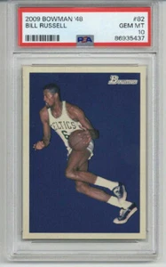 2009 BOWMAN '48 #82 BILL RUSSELL CARD BOSTON CELTICS PSA 10 LOW POP 5 RARE - Picture 1 of 2