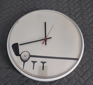 13" Round Golf Wall Clock Leigh Harris Brand - Picture 1 of 4