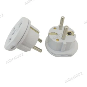 Au Uk Us To Eu Euro Plug Adapter Converter European Travel Ac Power Socket Usa - Picture 1 of 6