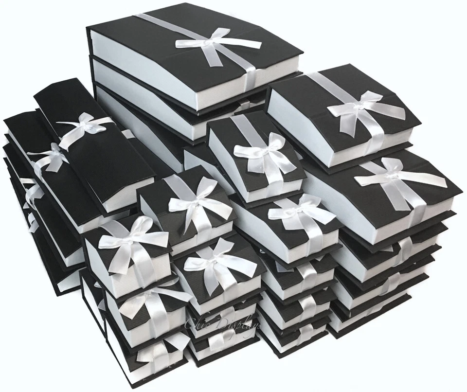Caixas de presente de joias pretas para caixas de joias fita magnética QUALIDADE caixas de presente - Imagem 1 de 1
