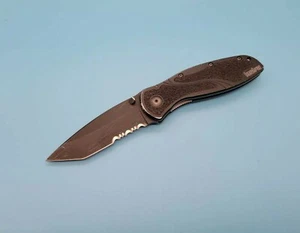 Kershaw 1670TBLKST Blur Pocket Knife Black Combo Tanto Liner Lock Assisted  - Picture 1 of 12
