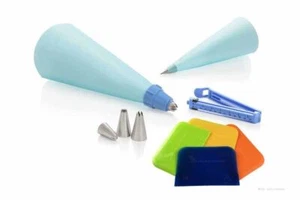 Juego de bolsas de pulverización / bolsa de adiestramiento con adaptador universal, boquillas de acero inoxidable, decoración fácil - Imagen 1 de 12